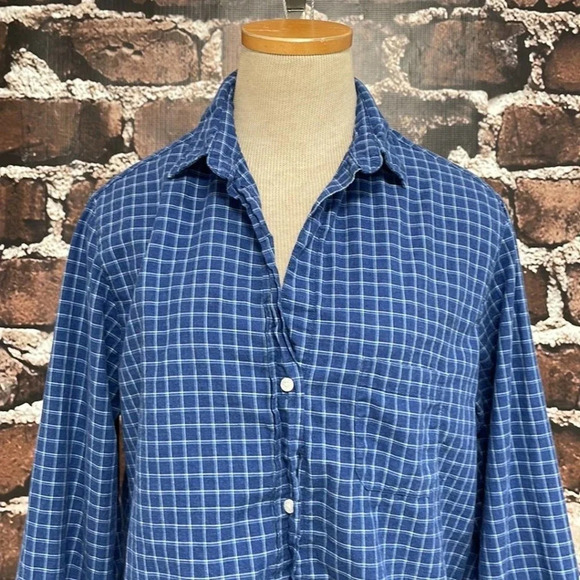 Grayson The Hero Button Down Shirt Checkered Blue Size Medium M - Picture 7 of 14